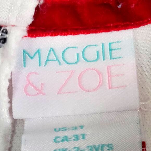 Maggie and Zoe Polka Dot Dress in Black, White, and Red Size 3T - Picture 2 of 8